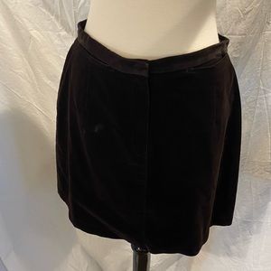 Vintage The Limited Dark Brown Velvet Mini Skirt